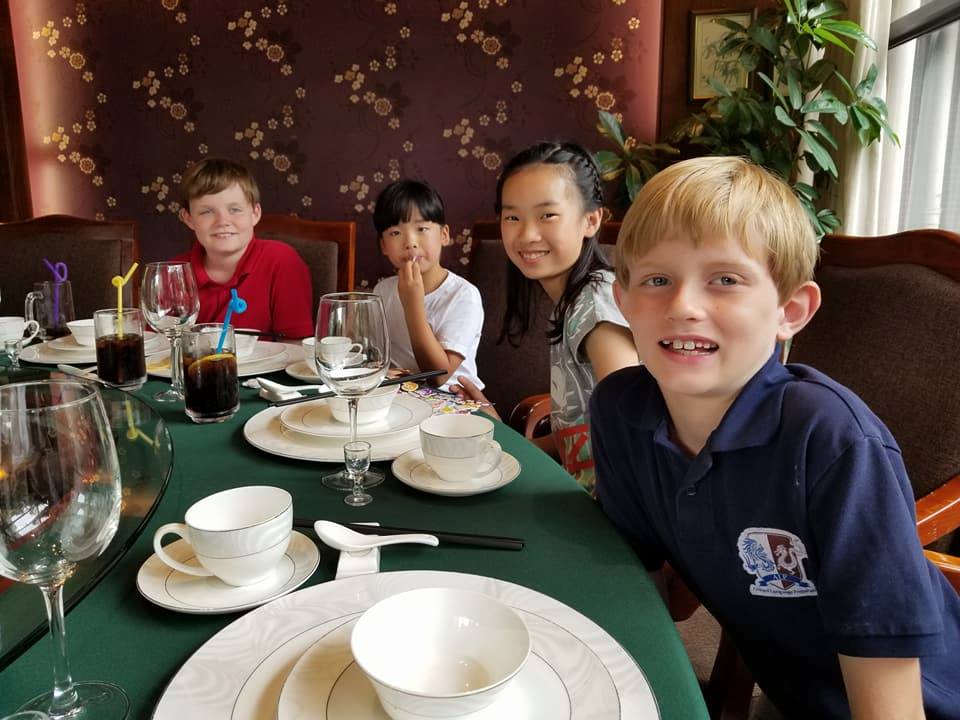 Eating Chinese food on language immersion trip to China